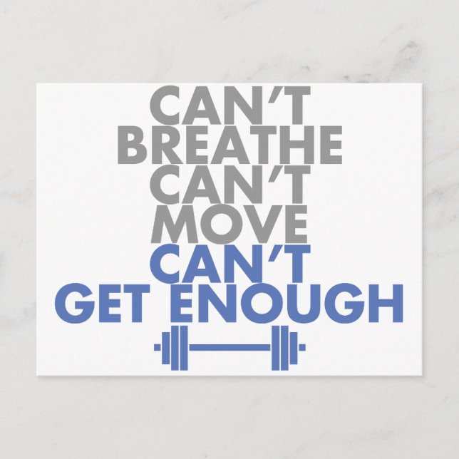 Blue "Get Enough" Postkarte (Vorderseite)