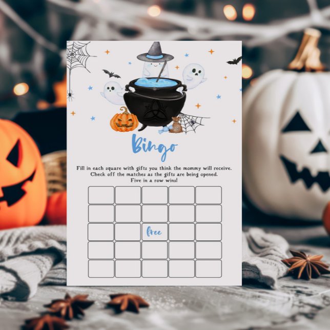 Blue Ghost Baby wird Baby Shower Bingo Game (Baby is Brewing Baby Shower Bingo Game)