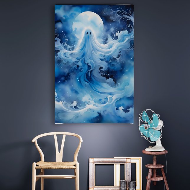 Blue Ghosted Abbildung mit Moon Poster (Von Creator hochgeladen)