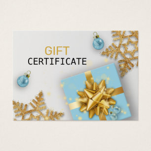Blue Gift Weihnachts Ball Gold Snowflakes Geschenk