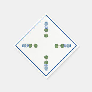 Blue Ginger Jars Jar Topiary Vine Serviette