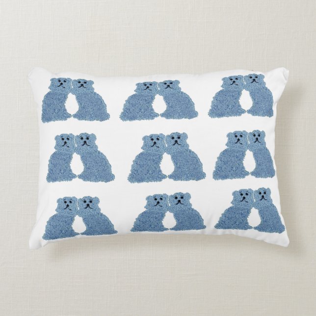 Blue Ginger Jars Staffordshire Hunde Dekokissen (Vorderseite)