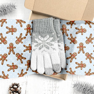 Blue Gingerbread Man Weihnachten Seidenpapier