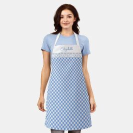 Blue Gingham All-Over Print Schürze
