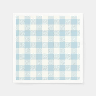 Blue Gingham Buffalo Karo Baby Dusche Serviette