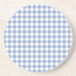 Blue Gingham Country Sandstein Untersetzer