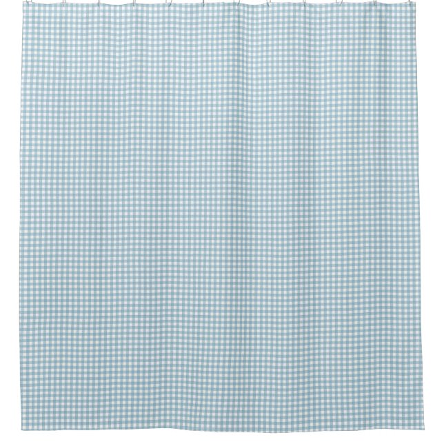 Blue Gingham Duschvorhang (Vorderseite)