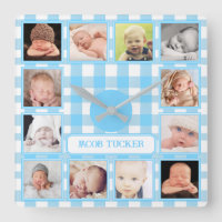 Blue Gingham Farmhouse 12-Foto Boy Kinderzimmer