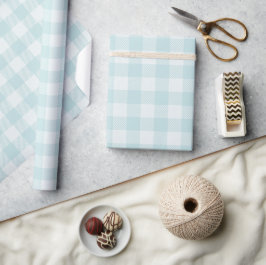 Blue Gingham für Oh Baby Collection Wrapping Paper Geschenkpapier