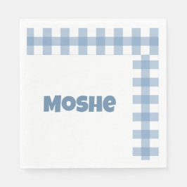 Blue Gingham Geburtstagserviette Serviette