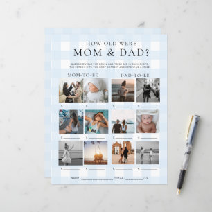 Blue Gingham How Old Were Mama und Vater Foto Game