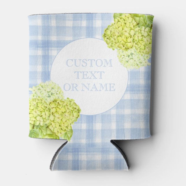 Blue Gingham Hydrangea Dosenkühler (Vorderseite)