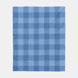 Blue Gingham Karo Fleecedecke