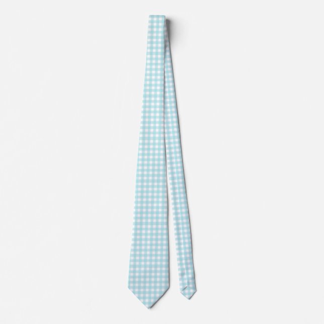 Blue Gingham Krawatte (Vorderseite)