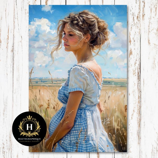 Blue Gingham Maternity | Soft Country Découpage Seidenpapier (Von Creator hochgeladen)