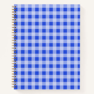 Blue Gingham Notebook Notizbuch
