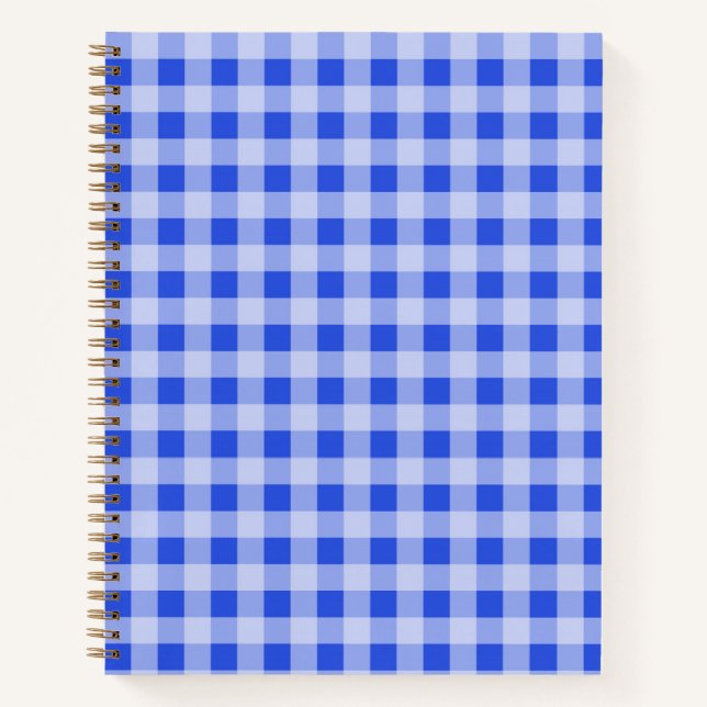 Blue Gingham Notebook Notizbuch (Vorderseite)