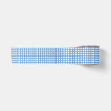 Blue Gingham Satin Ribbon