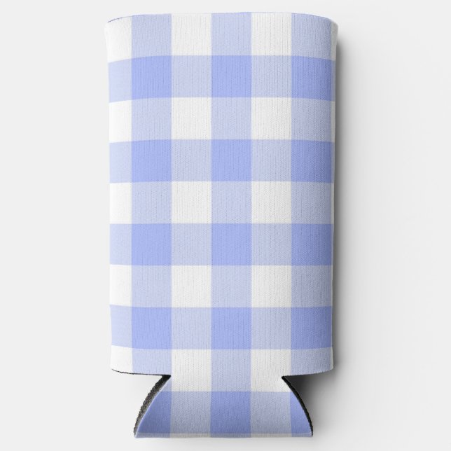 Blue Gingham Selters Dosenkühler (Vorderseite)