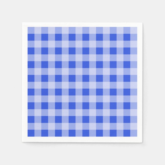 Blue Gingham Serviette (Vorderseite)