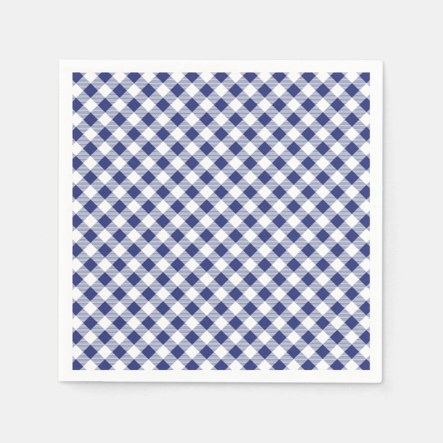 Blue Gingham Serviette (Vorderseite)