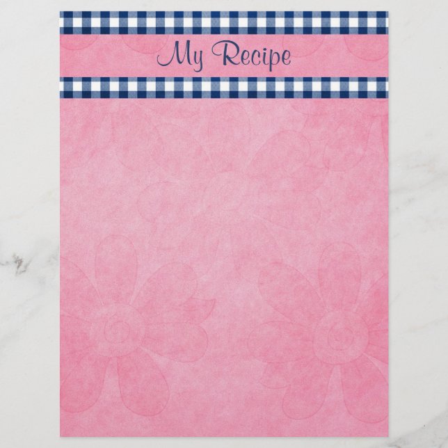Blue Gingham Stationery (Vorderseite)
