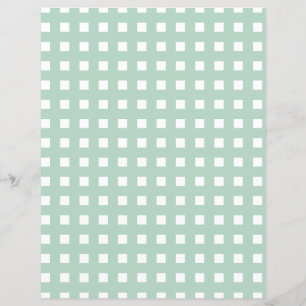 Blue Gingham und White Paper Sheet
