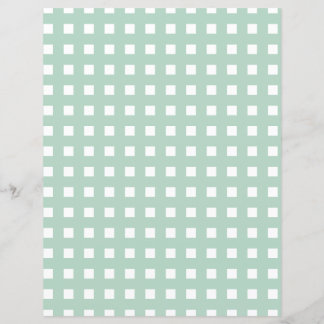 Blue Gingham und White Paper Sheet