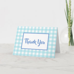 Blue Gingham Vielen Dank Karte