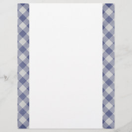 Blue Gingham zweiseitiges Papier