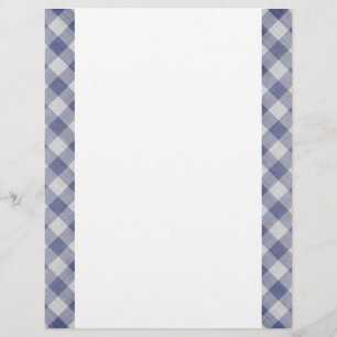 Blue Gingham zweiseitiges Papier