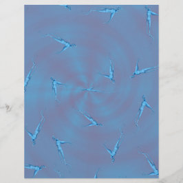 Blue Ginseng Man Bulk Scrapbook Paper Pages Flyer