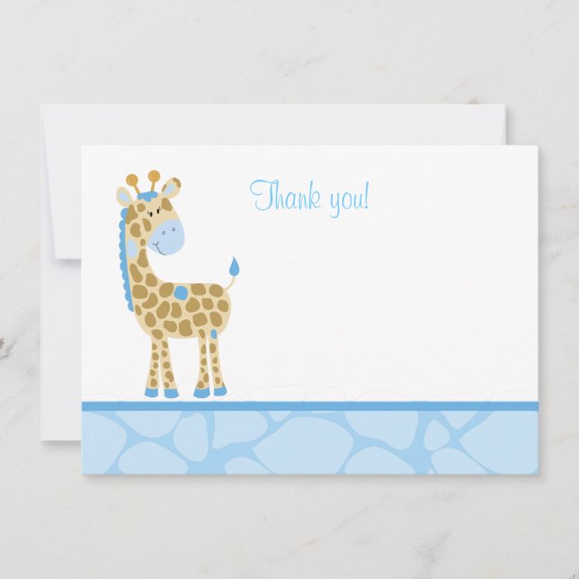 Blue Giraffe Flat Merci note (Devant)
