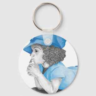 Blue Girl 1 Schlüsselanhänger