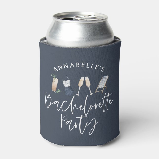 Blue Girl-Cocktail-Skript-Bachelorette Dosenkühler (Kanne Vorderseite)