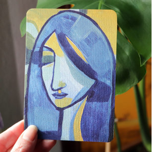 Blue Girl Dankeskarte