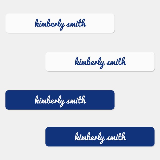 Blue Girl School Name Labels Etiketten (Gruppe)