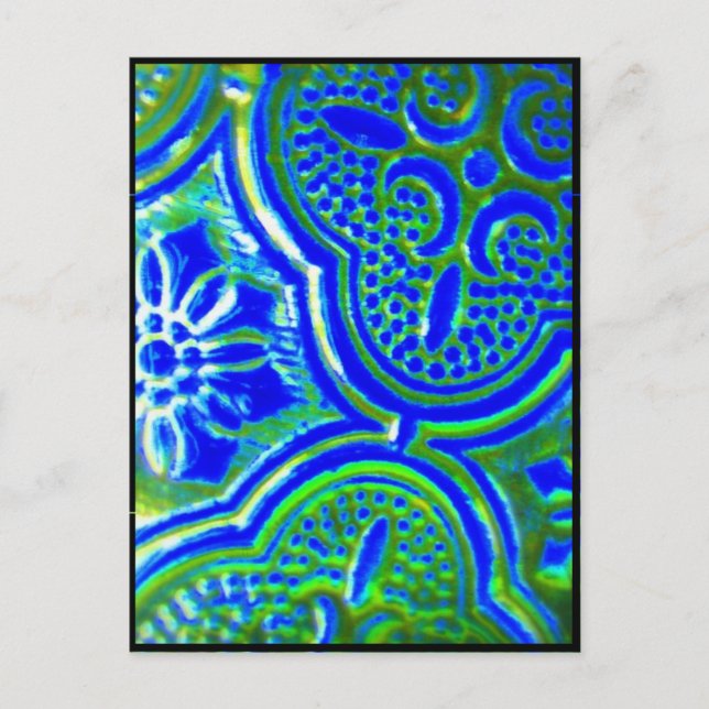 Blue Glass Postcard Postkarte (Vorderseite)