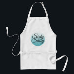 Blue Glitter Ombre 60 and Sassy 60th Birthday Schürze<br><div class="desc">Celebrate turning 60 in style with this modern 60th birthday design on a turquoise blue glitter ombre background, this chic 60th birthday gift apron is perfect for creating a fabulous 60th birthday celebration. The words sixty and sassy are set using modern script. If you need any help or matching products,...</div>