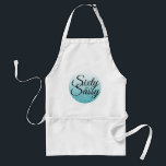 Blue Glitter Ombre 60 and Sassy 60th Birthday Schürze<br><div class="desc">Celebrate turning 60 in style with this modern 60th birthday design on a turquoise blue glitter ombre background, this chic 60th birthday gift apron is perfect for creating a fabulous 60th birthday celebration. The words sixty and sassy are set using modern script. If you need any help or matching products,...</div>