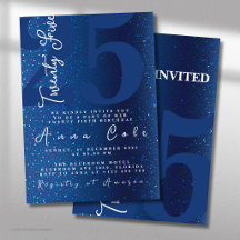 Blue Glitzer Birthday Sparkling Glam Party