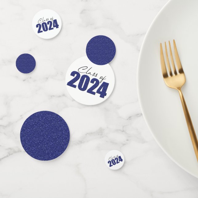 Blue Glitzer Class 2024 Konfetti (Gruppe)
