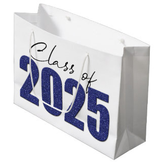 Blue Glitzer Class 2025 Große Geschenktüte