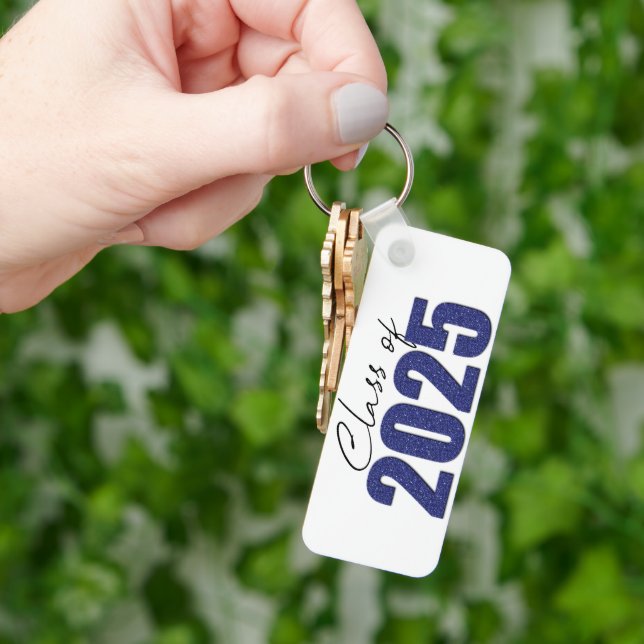 Blue Glitzer Class 2025 Schlüsselanhänger (Hand)
