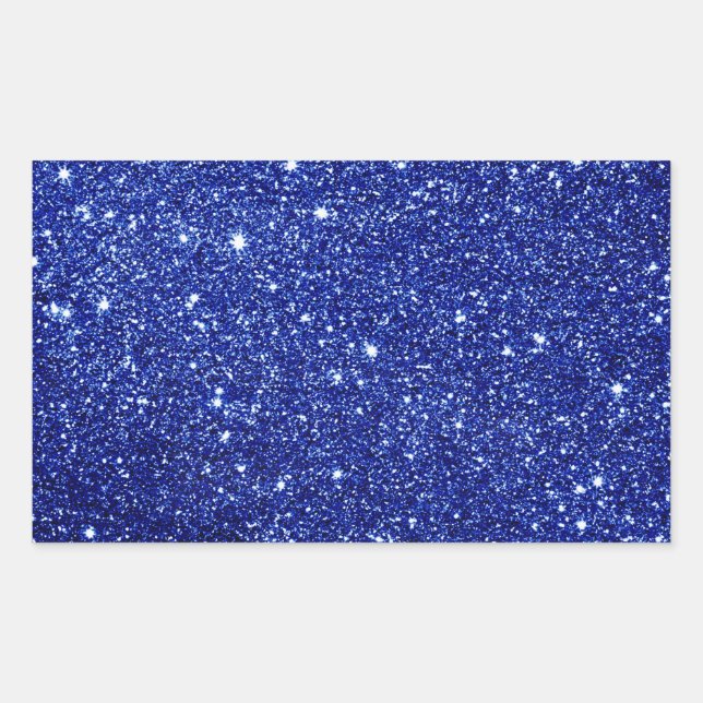 Blue Glitzer Classic Square Sticker (Vorderseite)