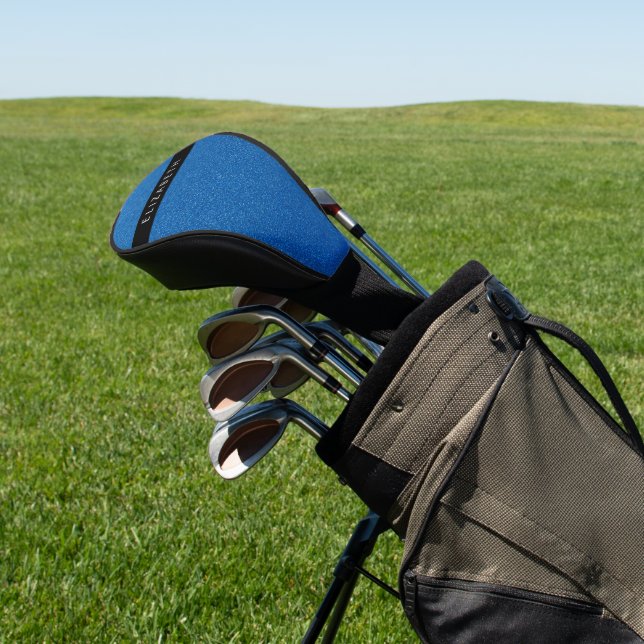 Blue Glitzer, Glitzer Hintergrund, Ihr Name Golf Headcover (In SItu)