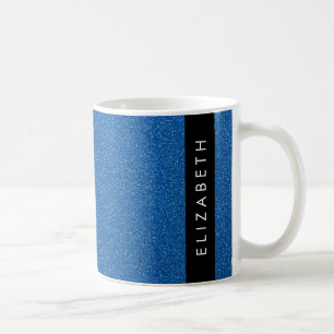 Blue Glitzer, Glitzer Hintergrund, Ihr Name Kaffeetasse