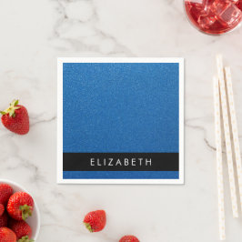 Blue Glitzer, Glitzer Hintergrund, Ihr Name Serviette