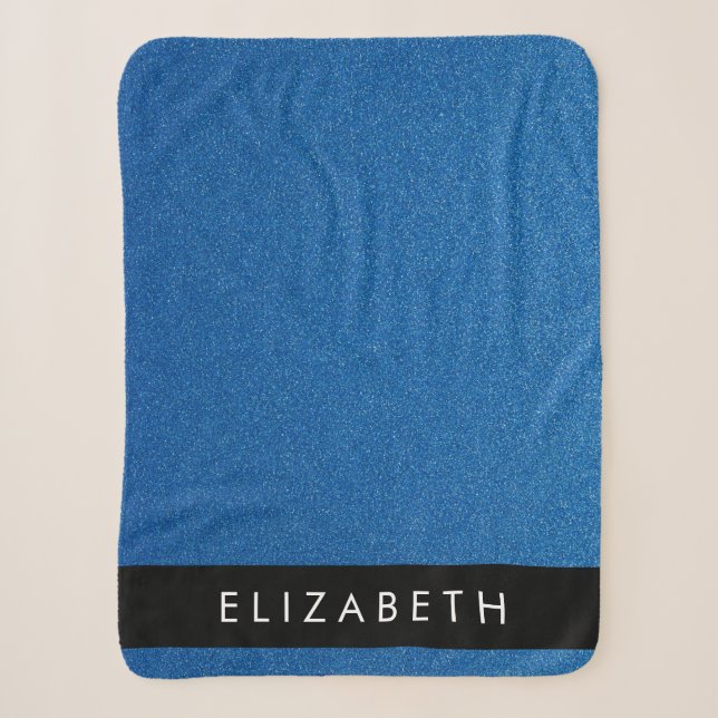 Blue Glitzer, Glitzer Hintergrund, Ihr Name Sherpadecke (Vorderseite)