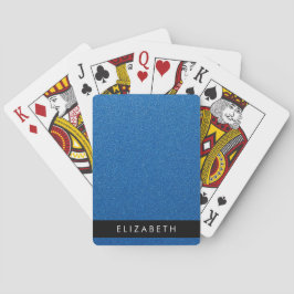 Blue Glitzer, Glitzer Hintergrund, Ihr Name Spielkarten